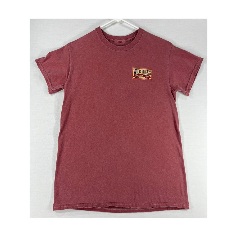 Blue 84 Wild Bills Dallas Texas Western Wear Graphic T-Shirt Red Small